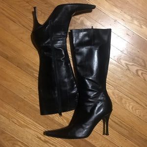 Leather Eel Skin Aldo Tall Point Toe Boots